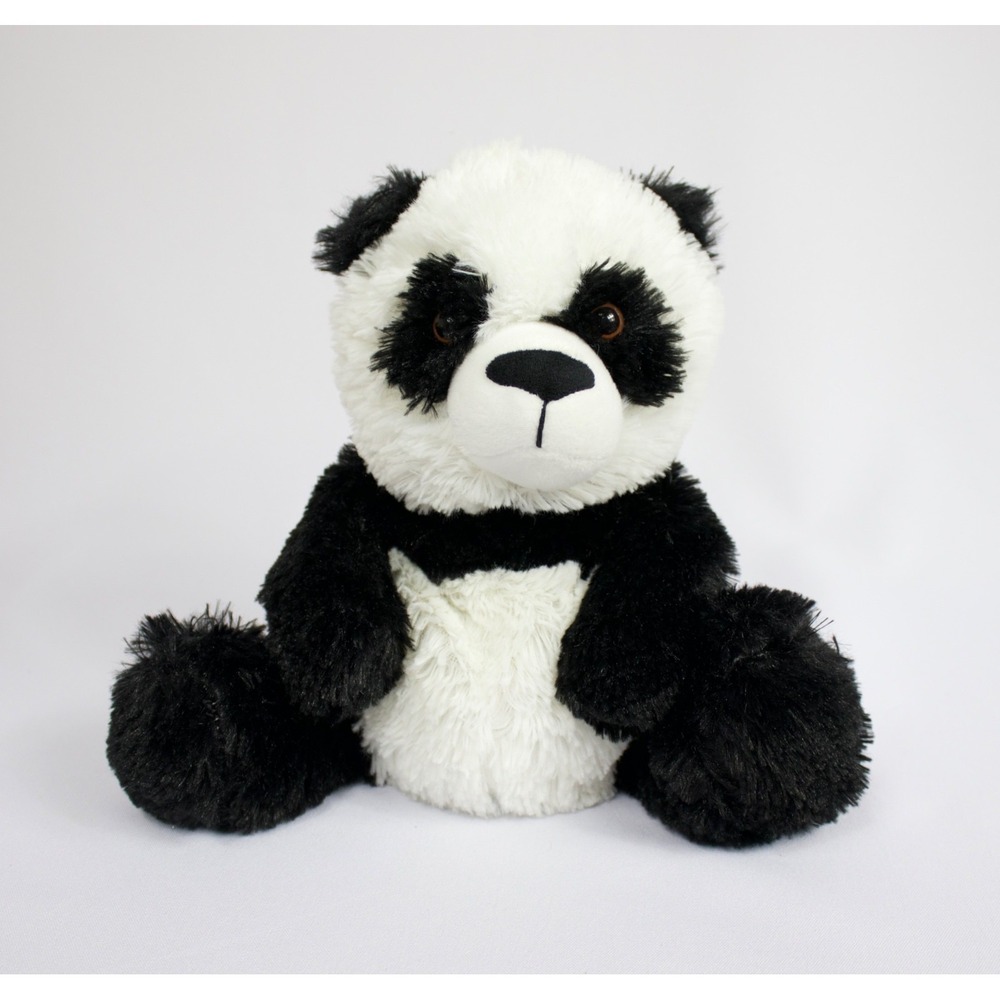 Warmies Heatable Microwavable‎ Panda Bear Black White Plush Lavender 9"